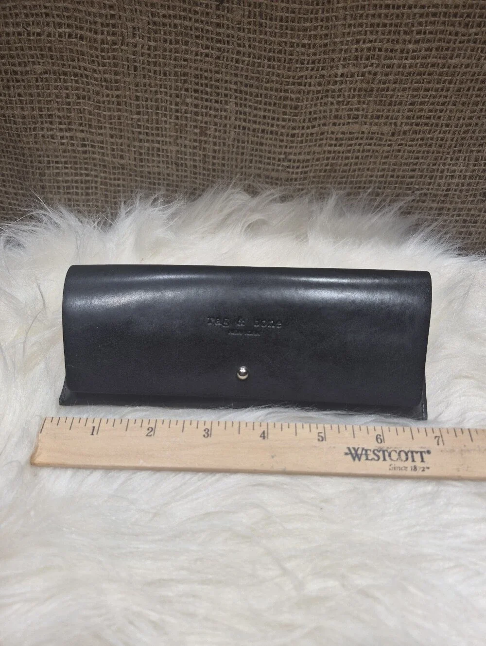 Rag & Bone Black Leather Snap Sunglass/eyeglass Case
